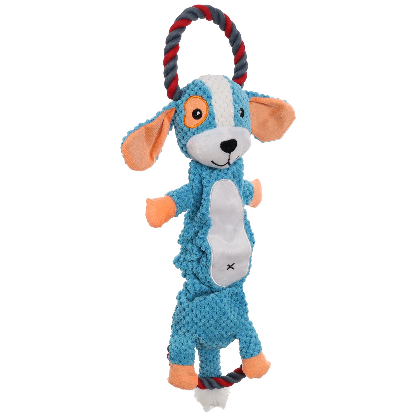 Cowboy Pals Plush Squeaky Crinkle Rope Dog Toy