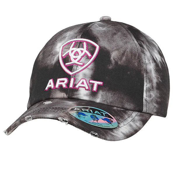 Ariat Ladies Ponyflo Cap Tie Dye 3D Embroidered Black