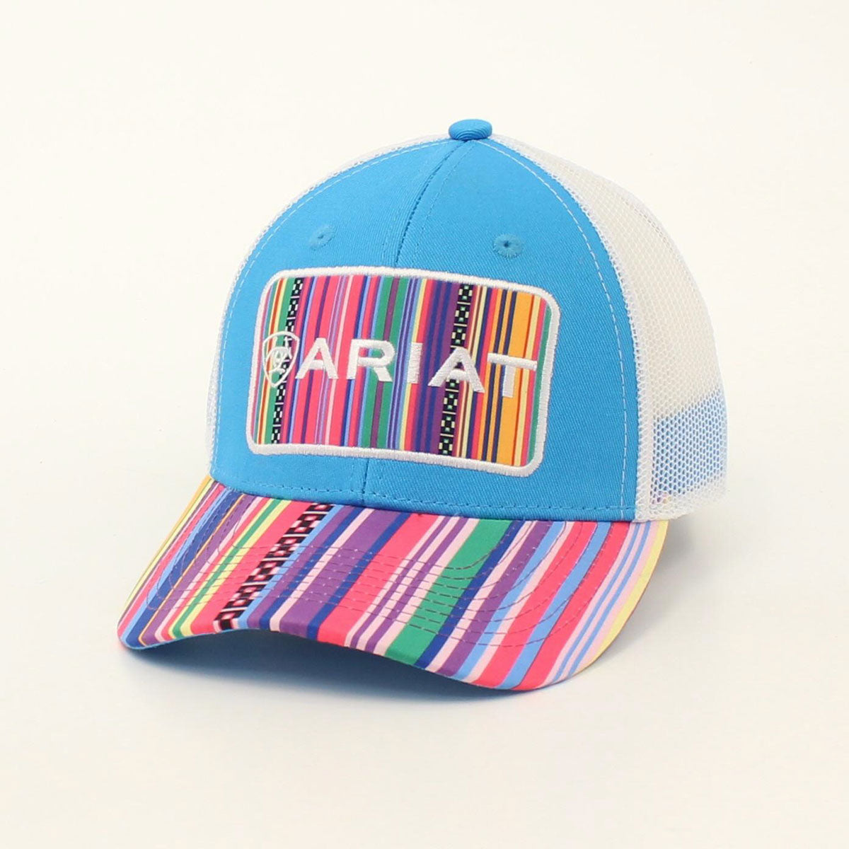 Women's Ariat Striped Hat w/ Wording patch