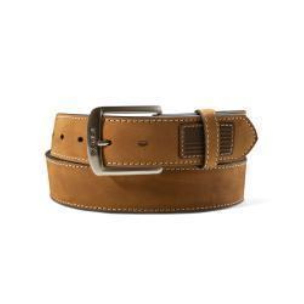 Ariat Mens Belt American Flag Patch Medium Brown