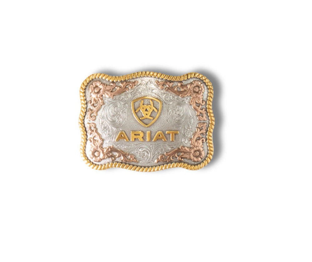 ARIAT WORDING BUCKLE w/ ROPE EDGE