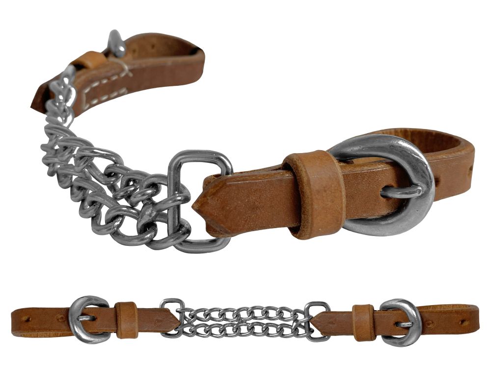 Argentina Cow Leather Double Flat Link Curb Chain