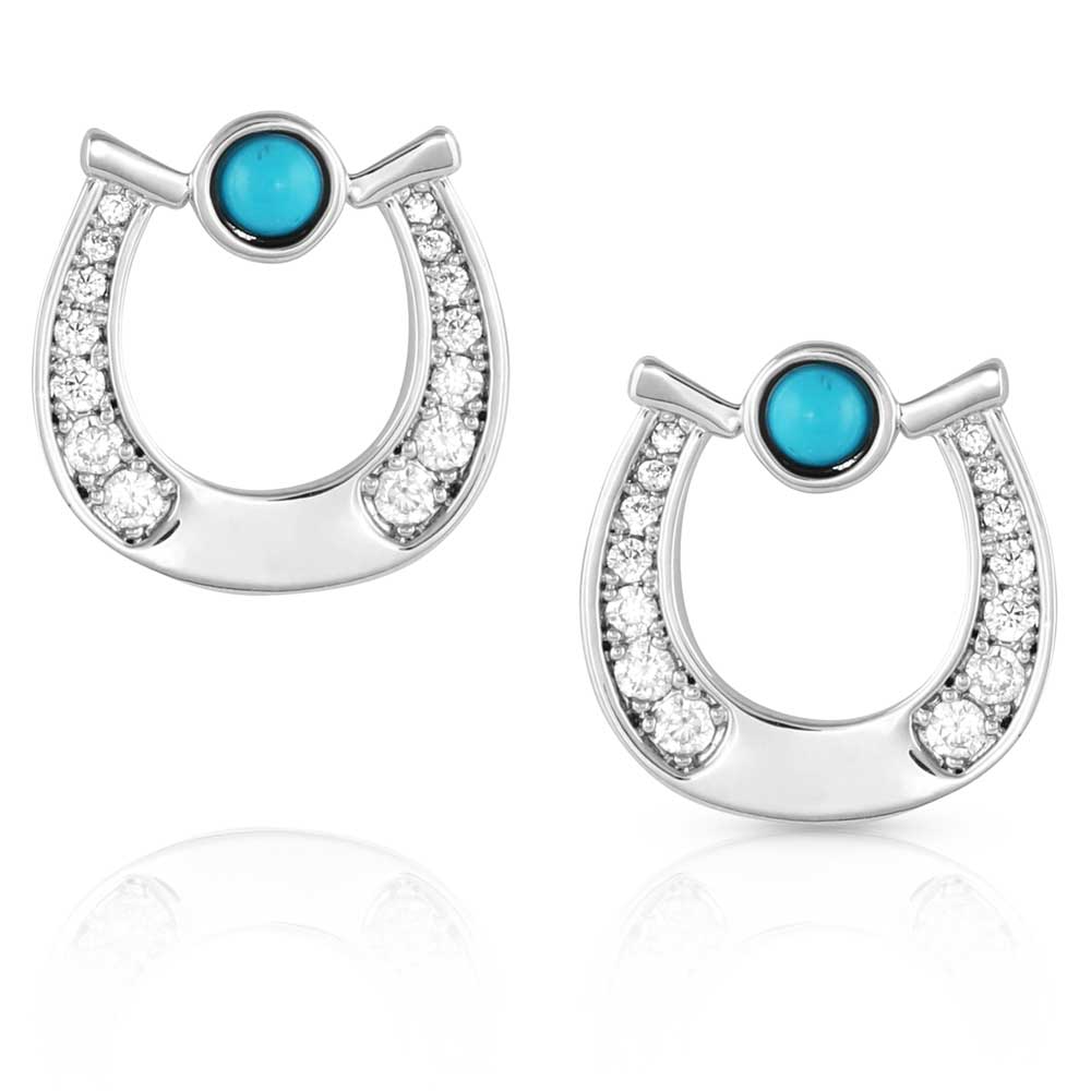 'Destined Luck' Turquoise Crystal Earrings
