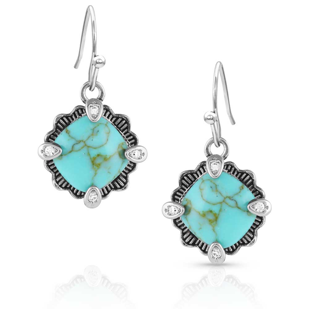 Turquoise 'Crystal Cornerstone' Earrings