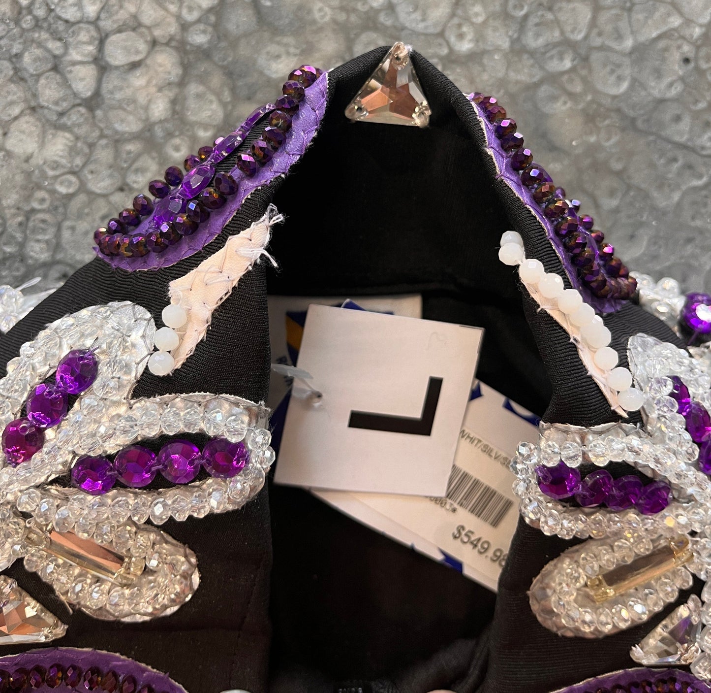 Royal Highness Purple & Black Show Jacket, Size Large AS IS