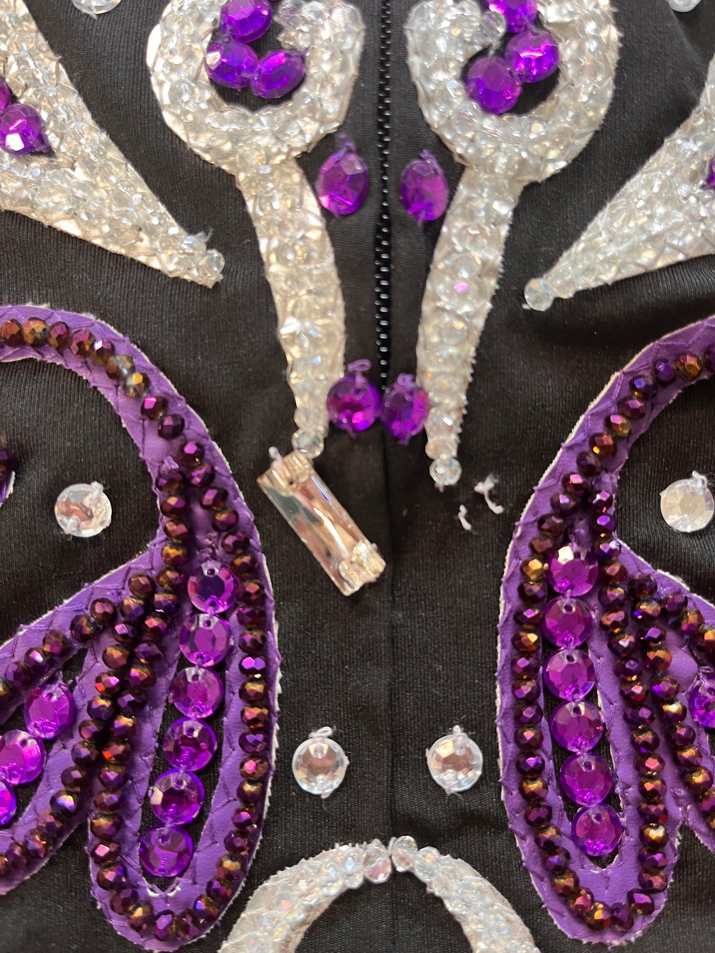 Royal Highness Purple & Black Show Jacket, Size Large AS IS