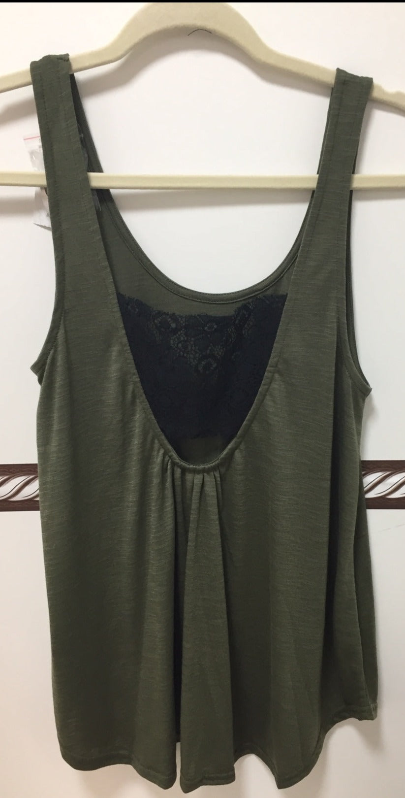 Women's Tin Haul Green Scoop Crochet Tank Top