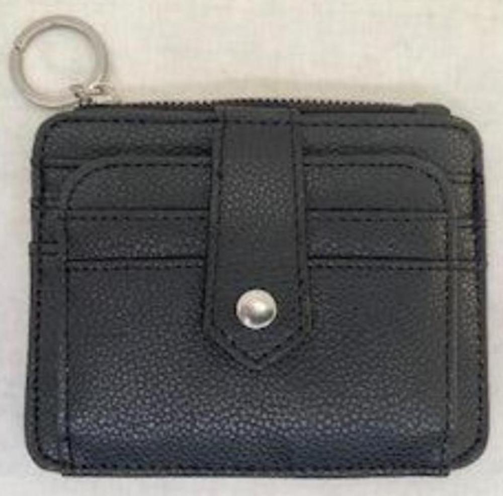 Women's Credit Card Case Wallet w/ Key Ring, 3 Colors