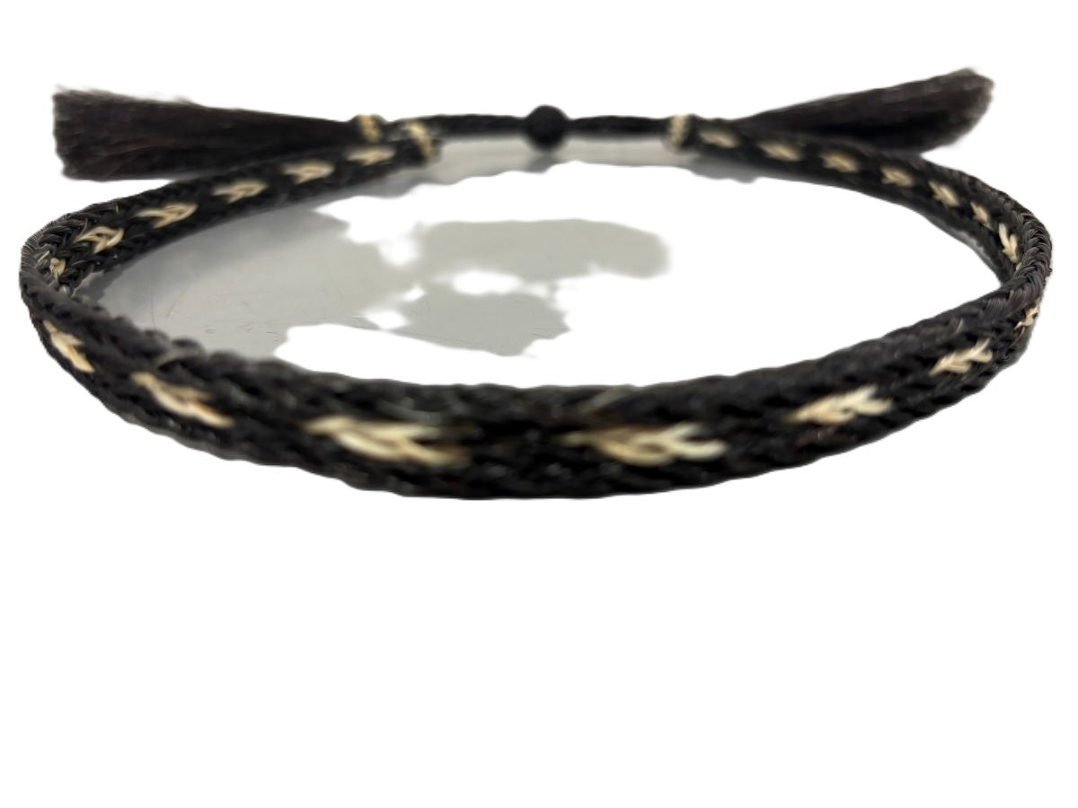 Twister Three strand NATURAL HORSE HAIR HAT BAND