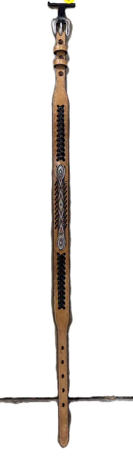 Navajo Light Belt w/Braided & Engraved conchos