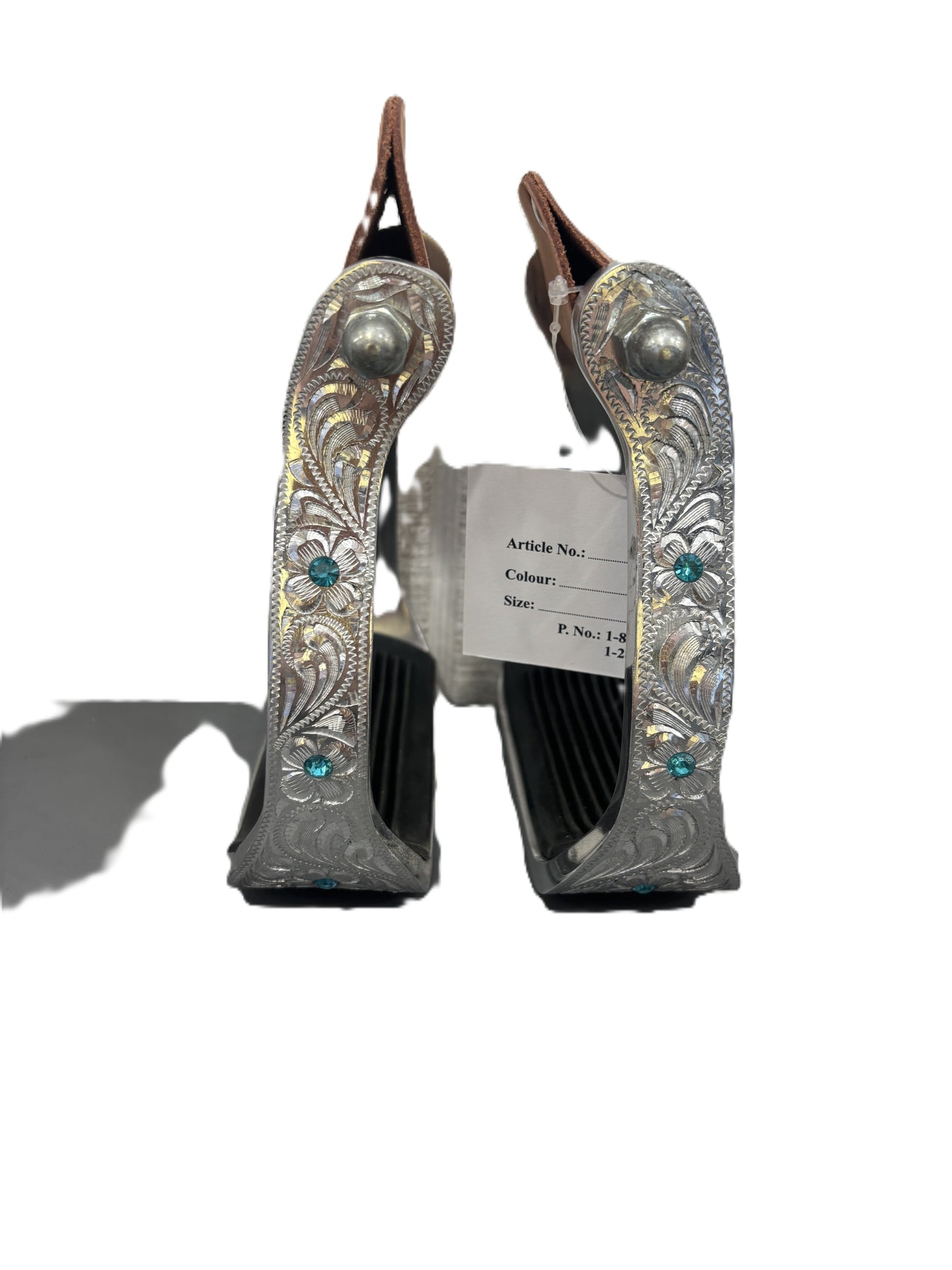 Challenger Western Stirrups Blue Stones