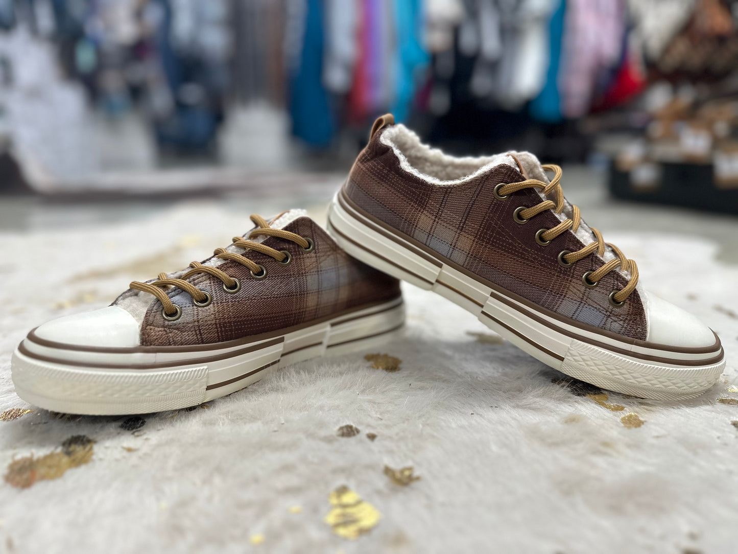 Women's Very G 'Soli' Plaid Fleece Lined Shoes