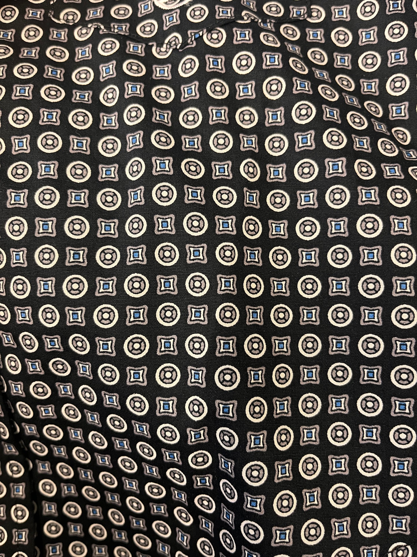Roper Boy's Black Circle & Square Long Sleeve Snap Up Western Shirt