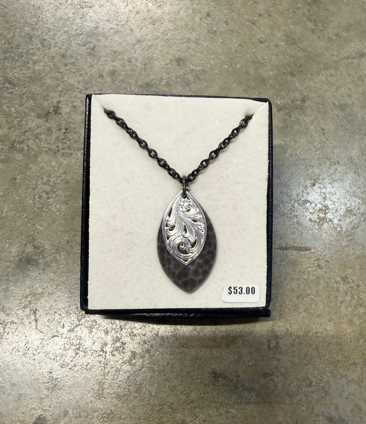 SALE Montana Sliversmith Hammered & Scroll Necklace