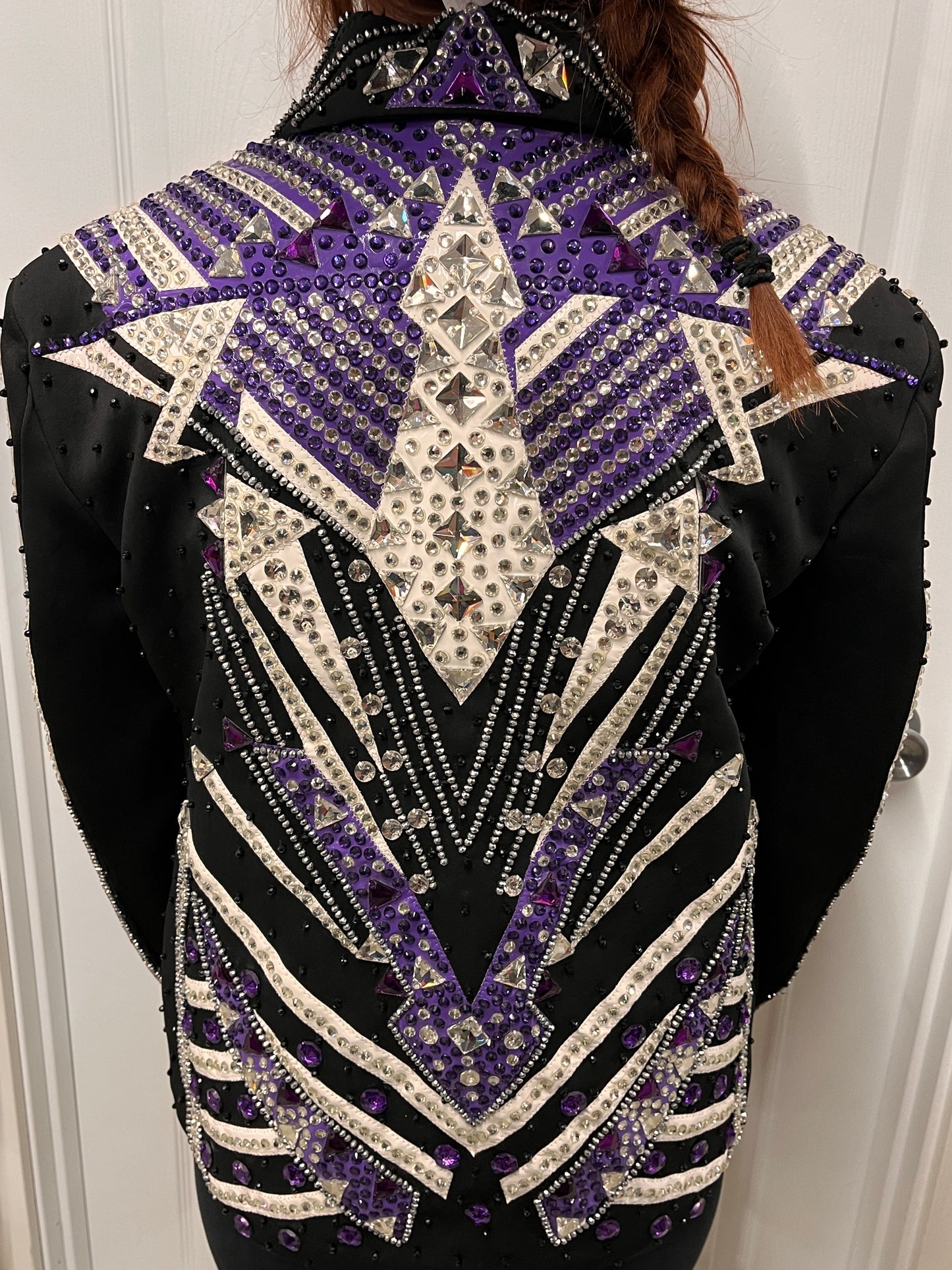 Royal Highness Purple Delight Bling Show Jacket, Size Medium