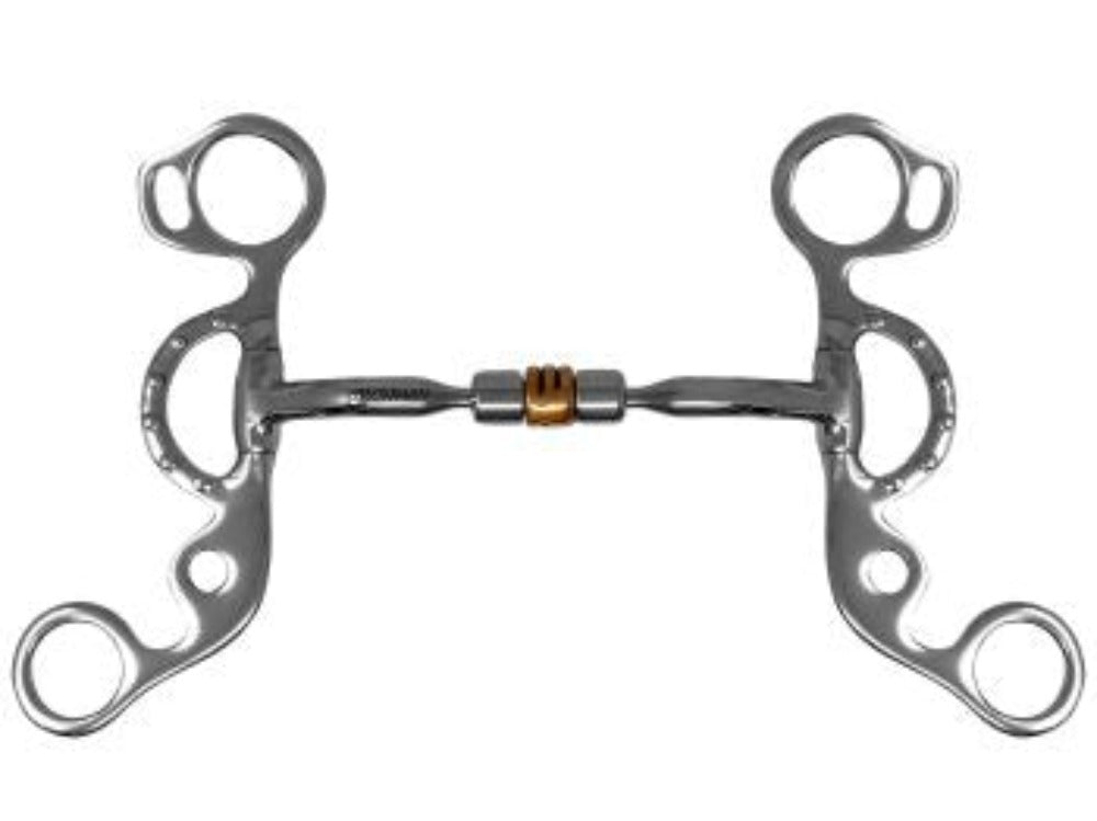 Comfort Jointed Copper Roller Short Shank Snaffle Curb Bit