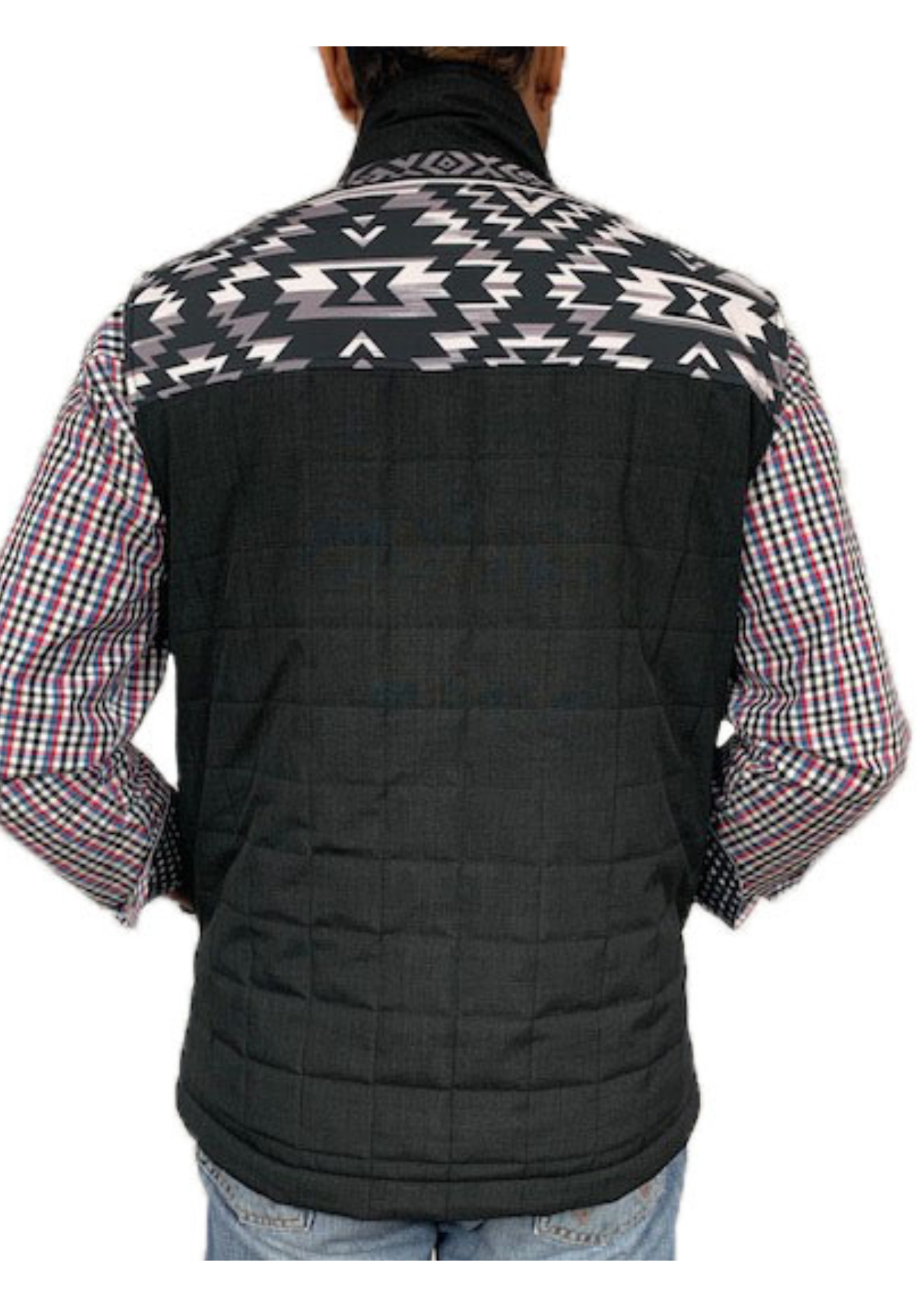 Men's Montana Co Black Aztec Puff Vest