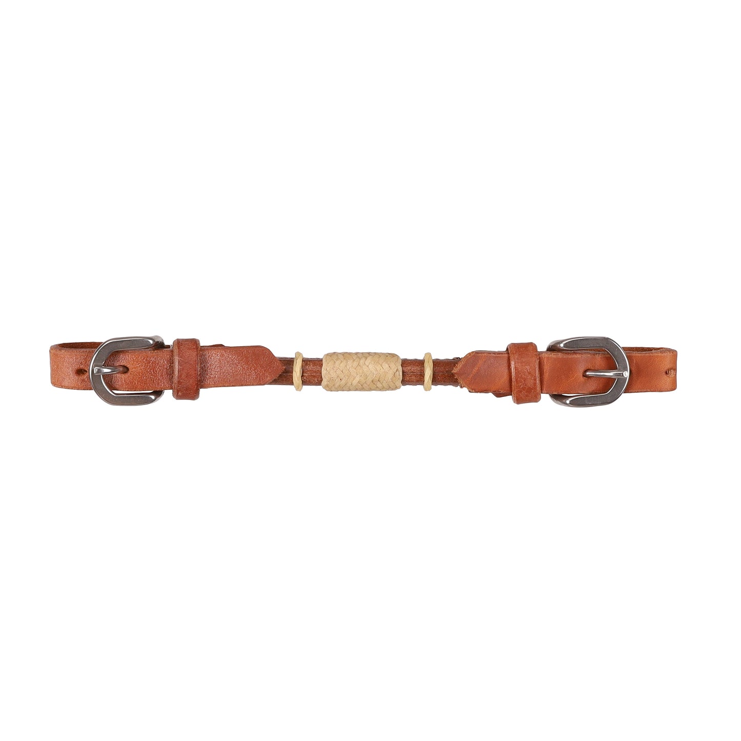 Argentina Cow Leather Rolled Curb Strap Rawhide - Haress