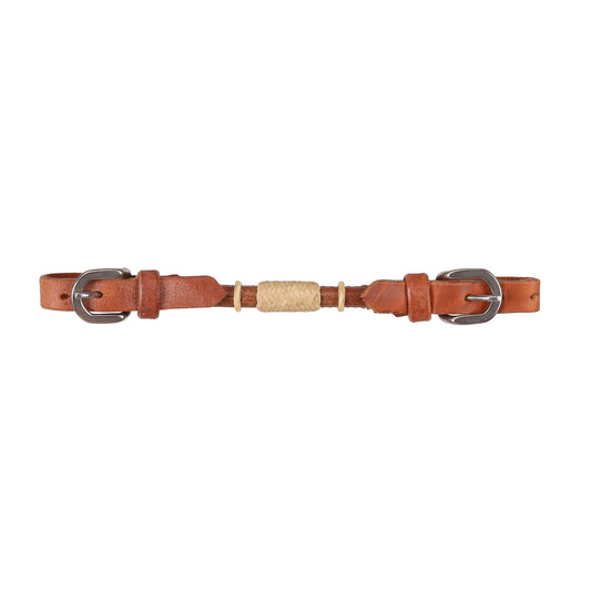 Argentina Cow Leather Rolled Curb Strap Rawhide - Haress