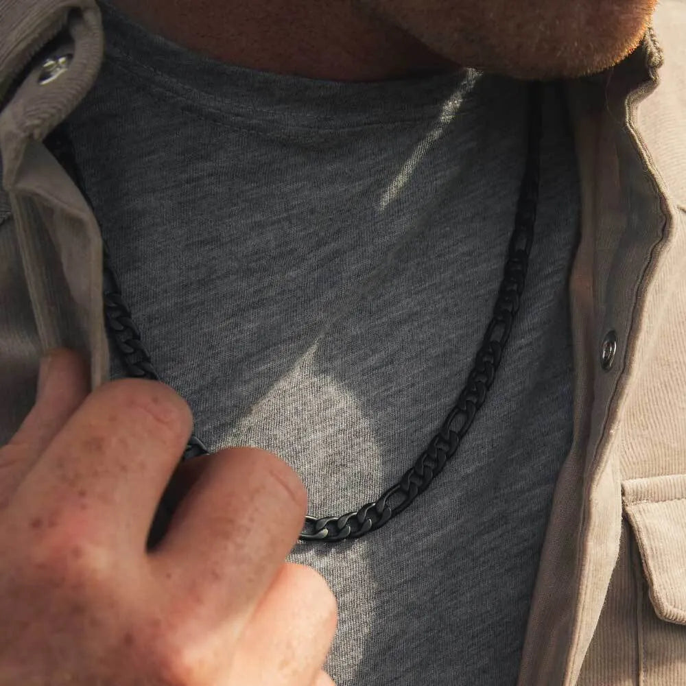 Montana Silversmiths Midnight Onyx Figaro Chain Necklace