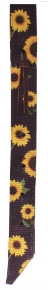 Brown Nylon Off Billet with Sunflower Design