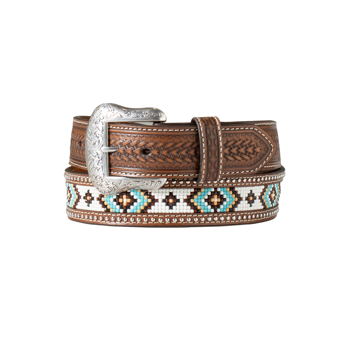 Men's Nocona Beaded Inlay Southwestern Belt