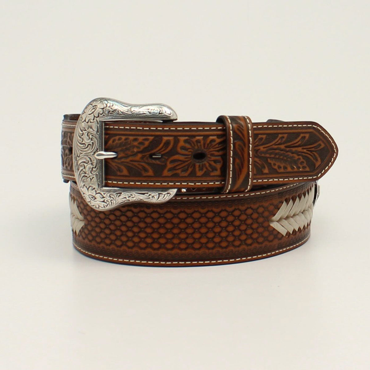 Men's Nocona Diamond Stamped Pattern Belt