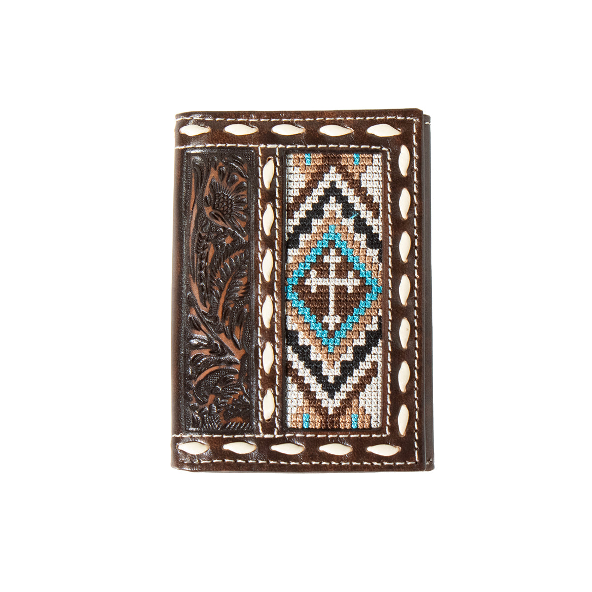 Nocona Trifold Beaded Wallet