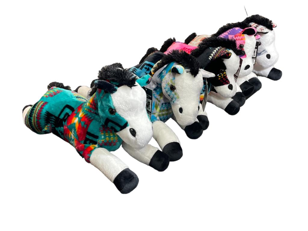 Large Aztec Print Stuffed Horse
