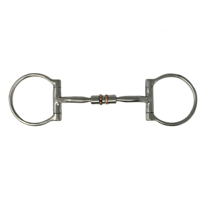Showman Stainless Steel D-Ring bit with Copper Roller Center