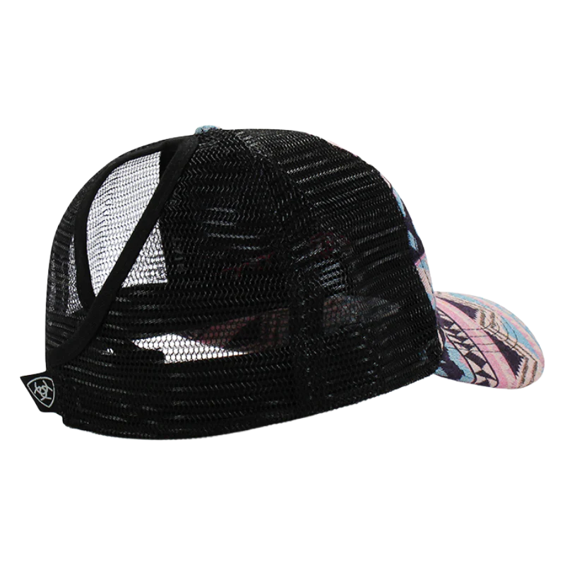 Ariat Ladies Tribal Print Pony Trucker Hat