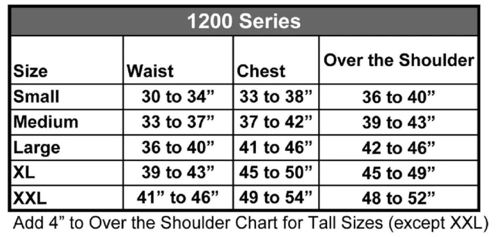 Ride Right 1200 Series Polyduck Bull Riding Vest SZ Medium