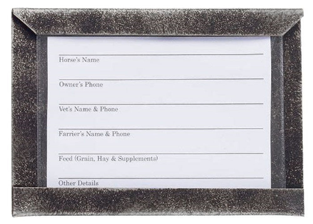 Tough-1 Stall Card Holder with Cards