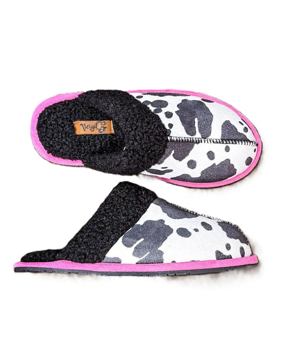 Very G Alala White and Black Slipper