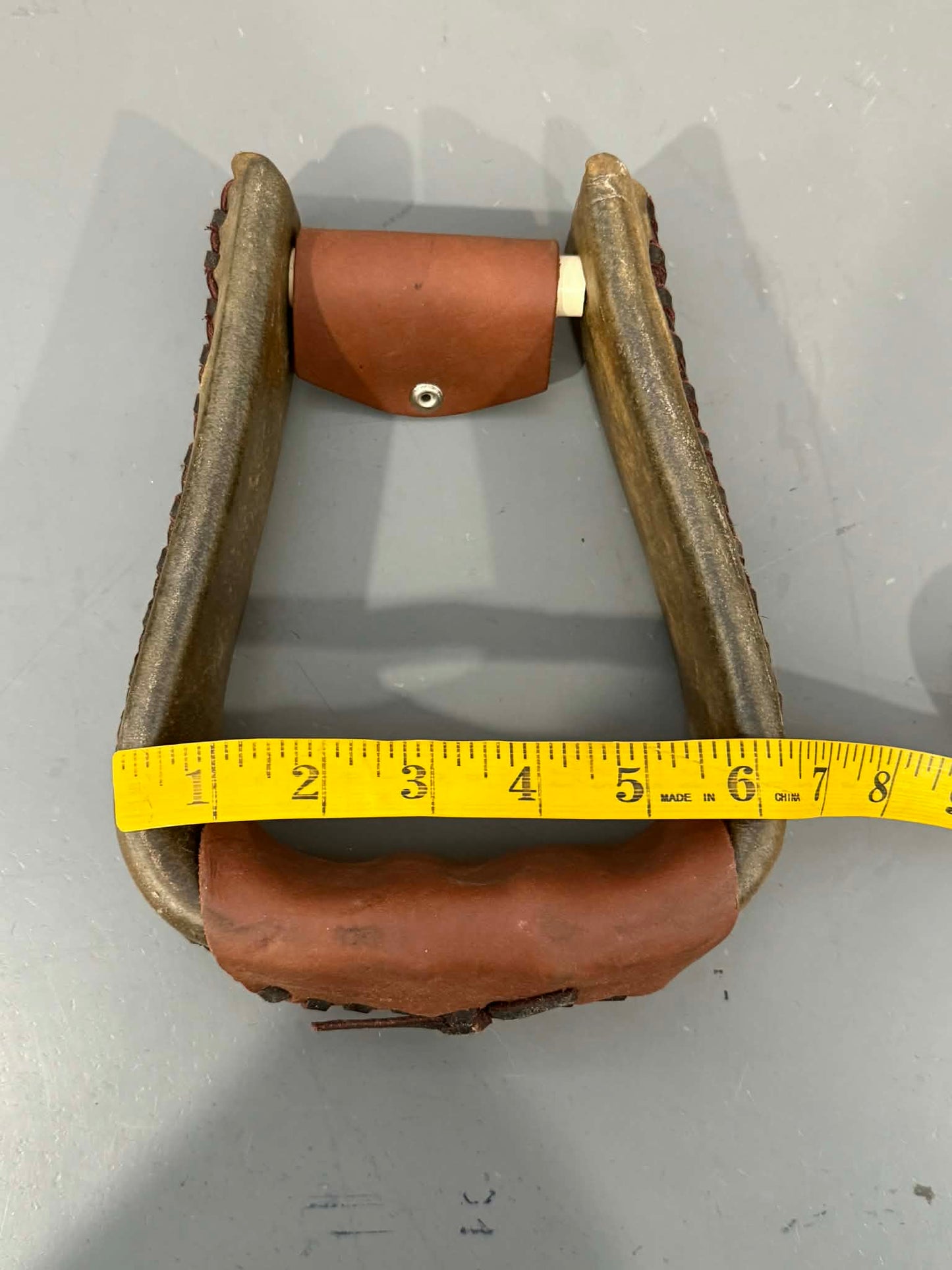 HR Roper Stirrup Rawhide Covered And Laced