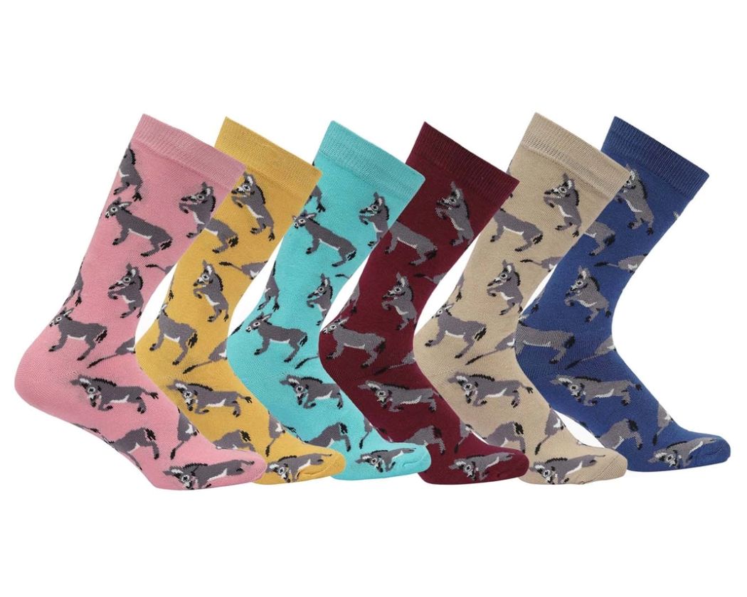 Playful Donkeys Socks Color Choice