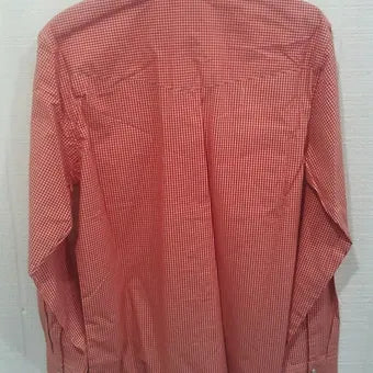 Roper Youth Boy's Orange & White Mini Checkered Western Shirt
