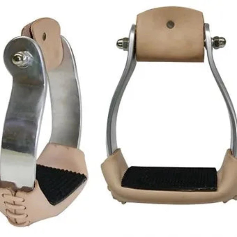 Showman Large Aluminum Sure Grip Stirrups