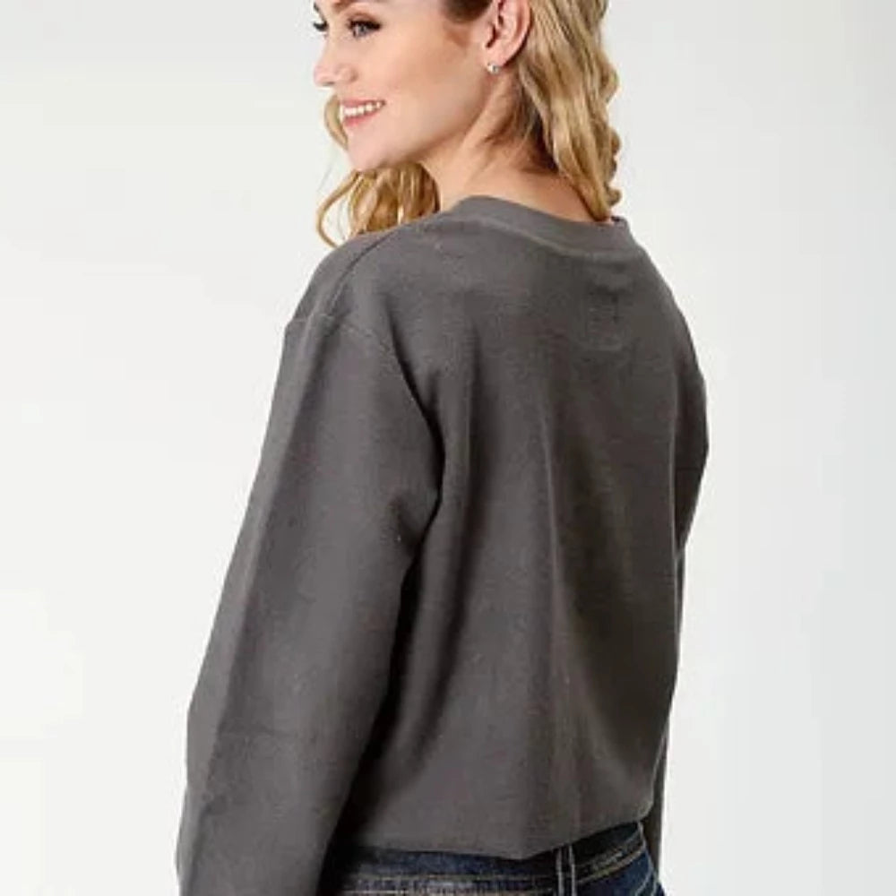 Roper Women's Grey French Terry Sweatshirt