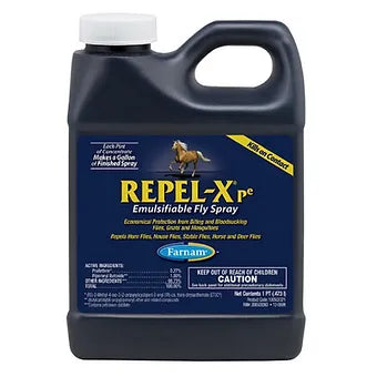 Repel-X pe Horse Fly Spray Pint 16 oz Maskes a gallon Farnam