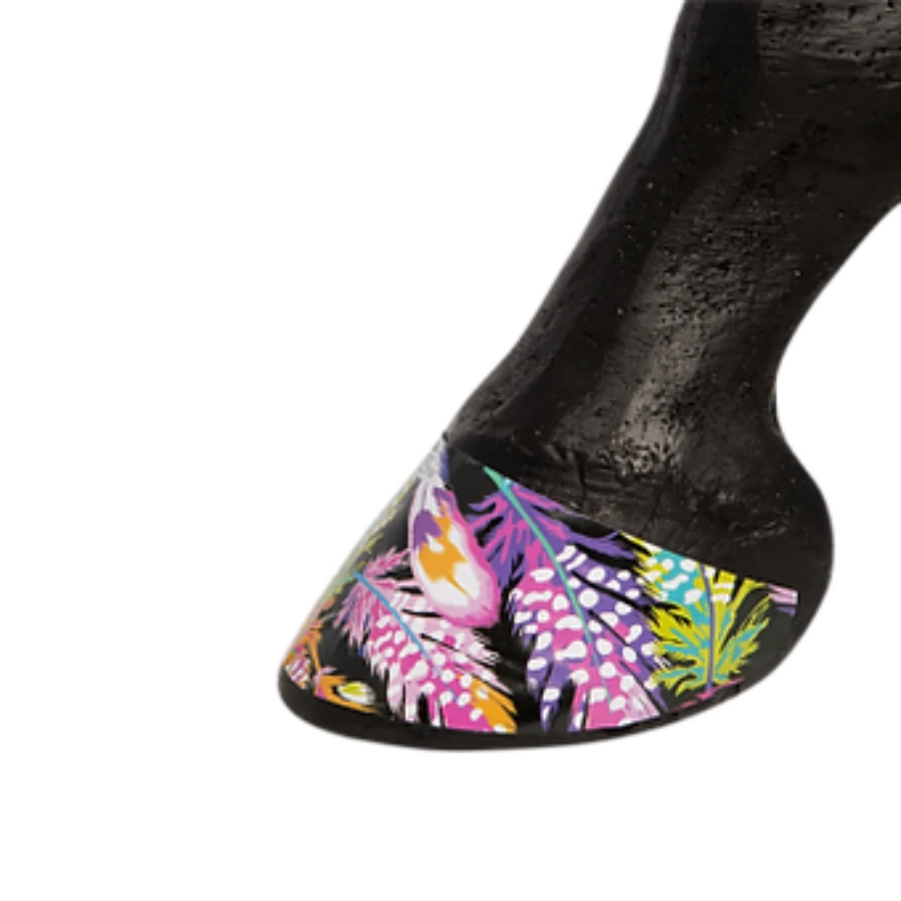 Set of 4 Neon Feathers Print Hoofies