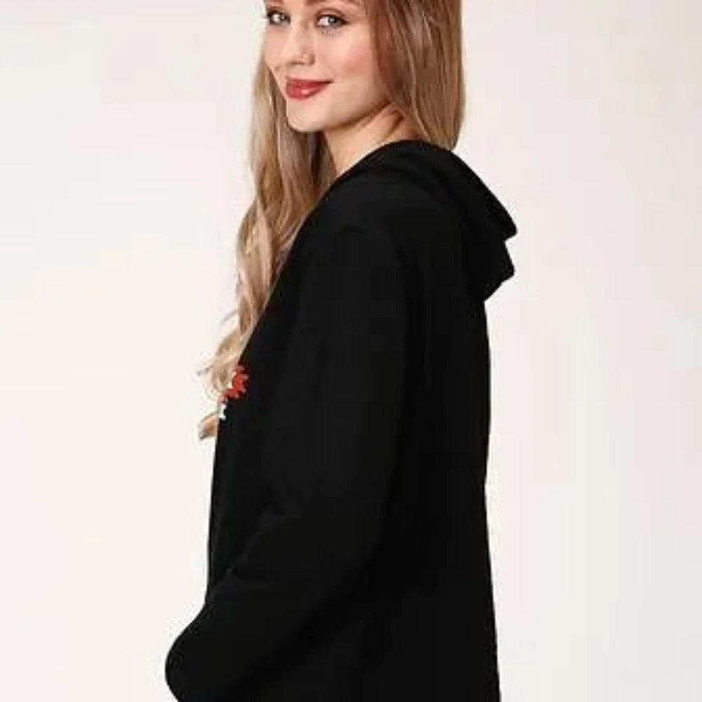 Women's Roper Black Hooded Aztec Shirt
