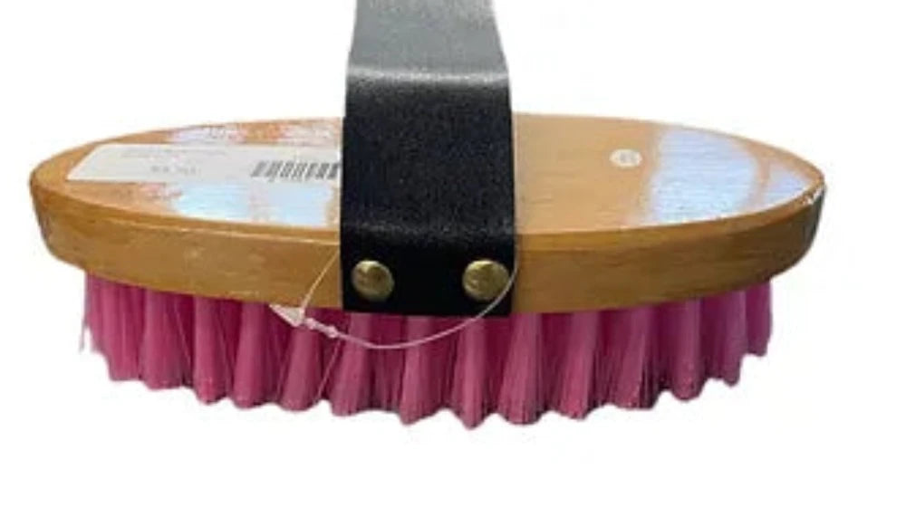 7" long Wooden Brush w/ Hand strap