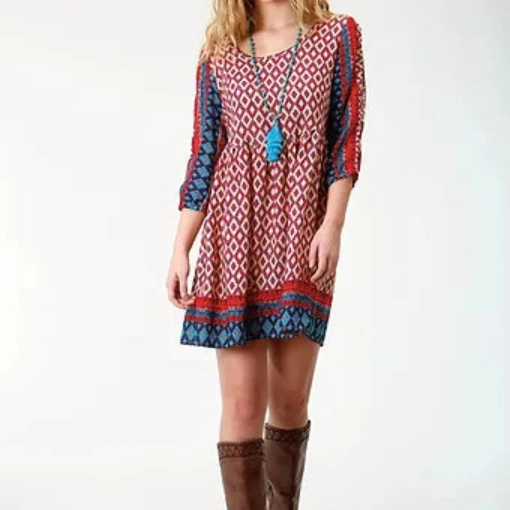 SALE!! Women's Roper Rayon Peasant Dress