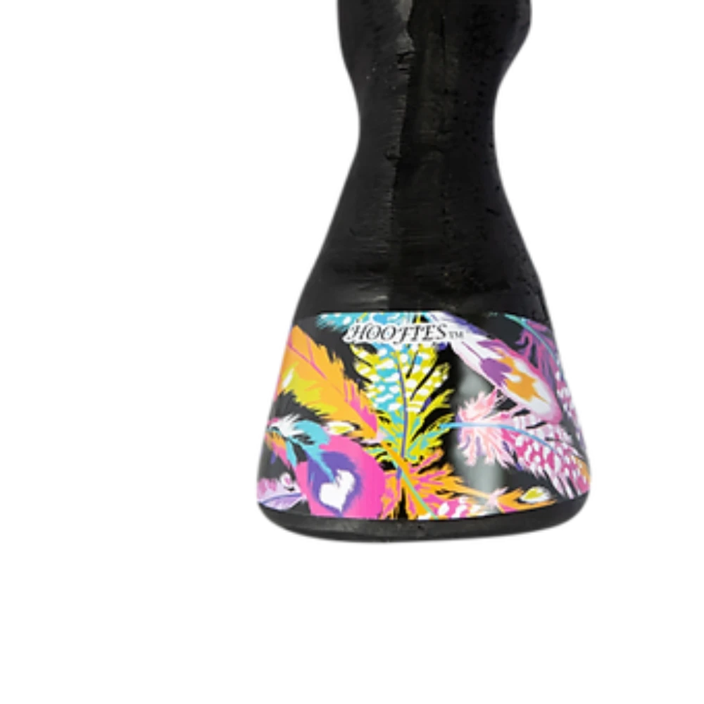 Set of 4 Neon Feathers Print Hoofies