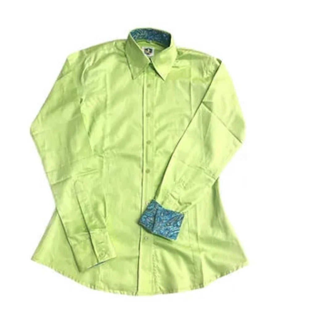 Women'sRHC Equestrian Light Green Concealed Zipper Show Shirt