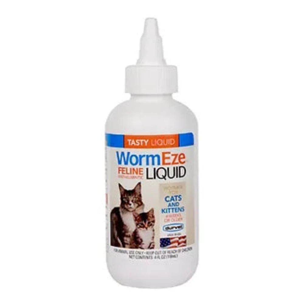 WormEze Cat Dewormer Liquid 4 oz.