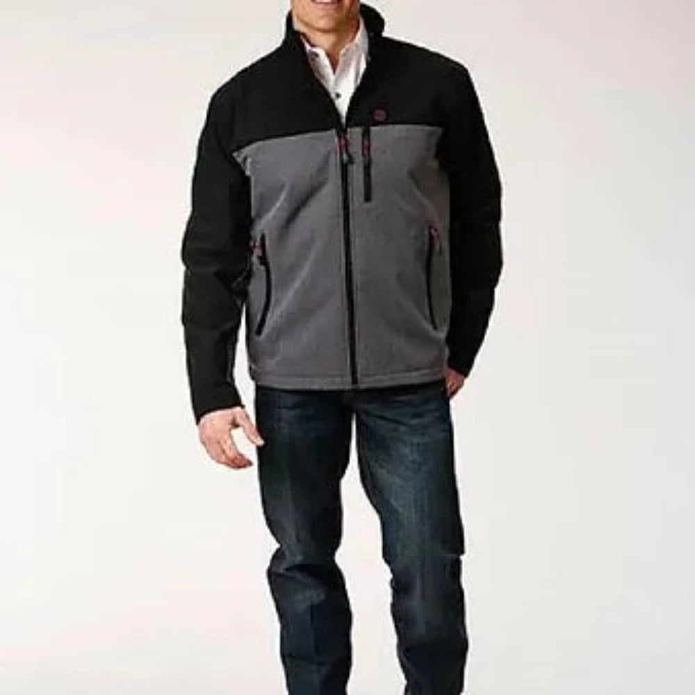 Roper Men's Black & gray Hi Tech Fleece Soft Shell Jacket