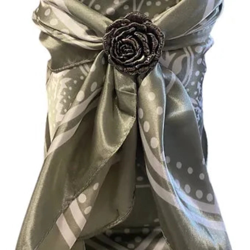 35" x 35" Sage Paisley Wild Rag Scarf