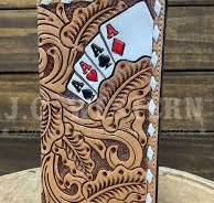 Hand Painted Ace Cards Rodeo Wallet